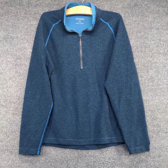 Timberland Outdoor Performance Sweater Men's Blue Small Polyester Wool Blend - Picture 2 of 12
